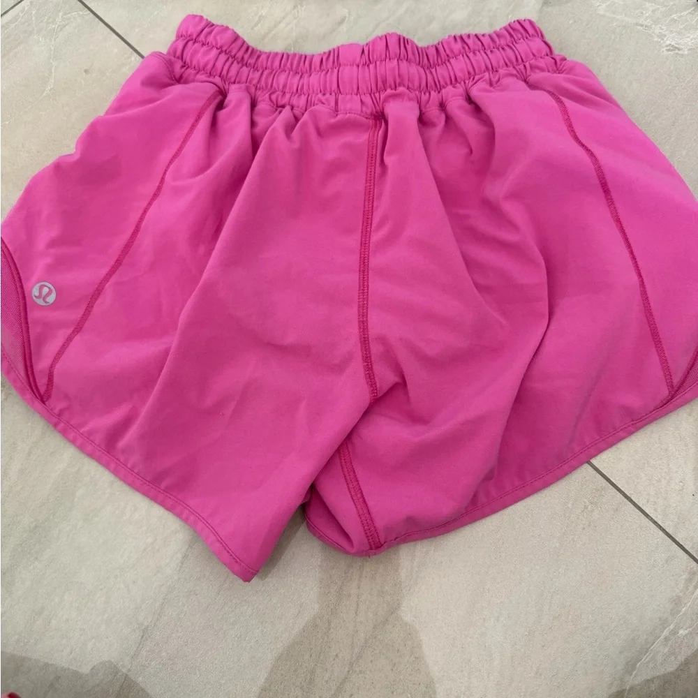 Lululemon Athletica Vibrant Pink Athletic Shorts - Picture 2 of 3
